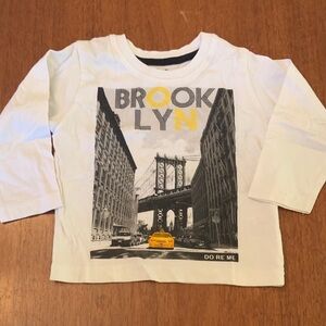 🍊5/$25 NWOT Dare Me White Brooklyn Baby Shirt size 6-12m